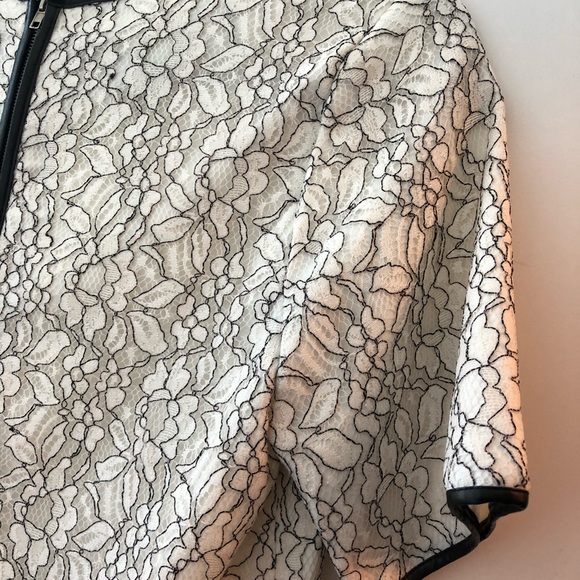 JOA Lace and Leather Top - Picture 3 of 3